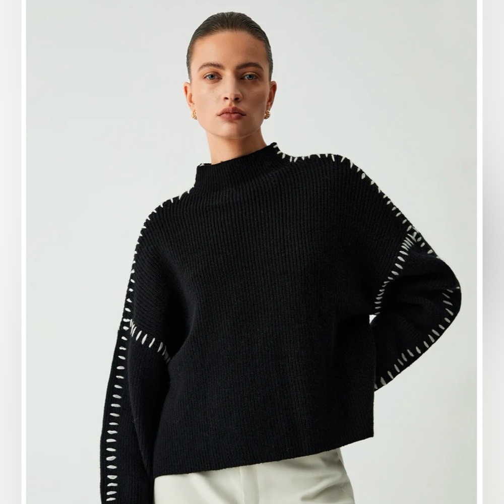 Commense Shift The Focus Oversized Mock Neck Sweater XS